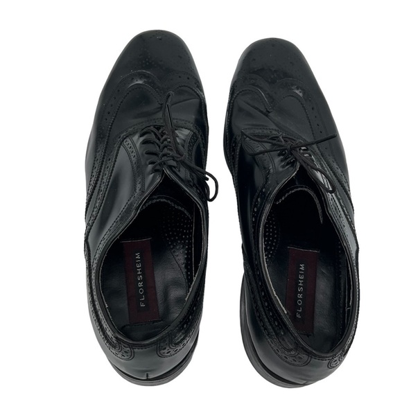 Florsheim Black Rucci Wingtip Oxfords Size 10 1/2 Men's - Picture 5 of 9